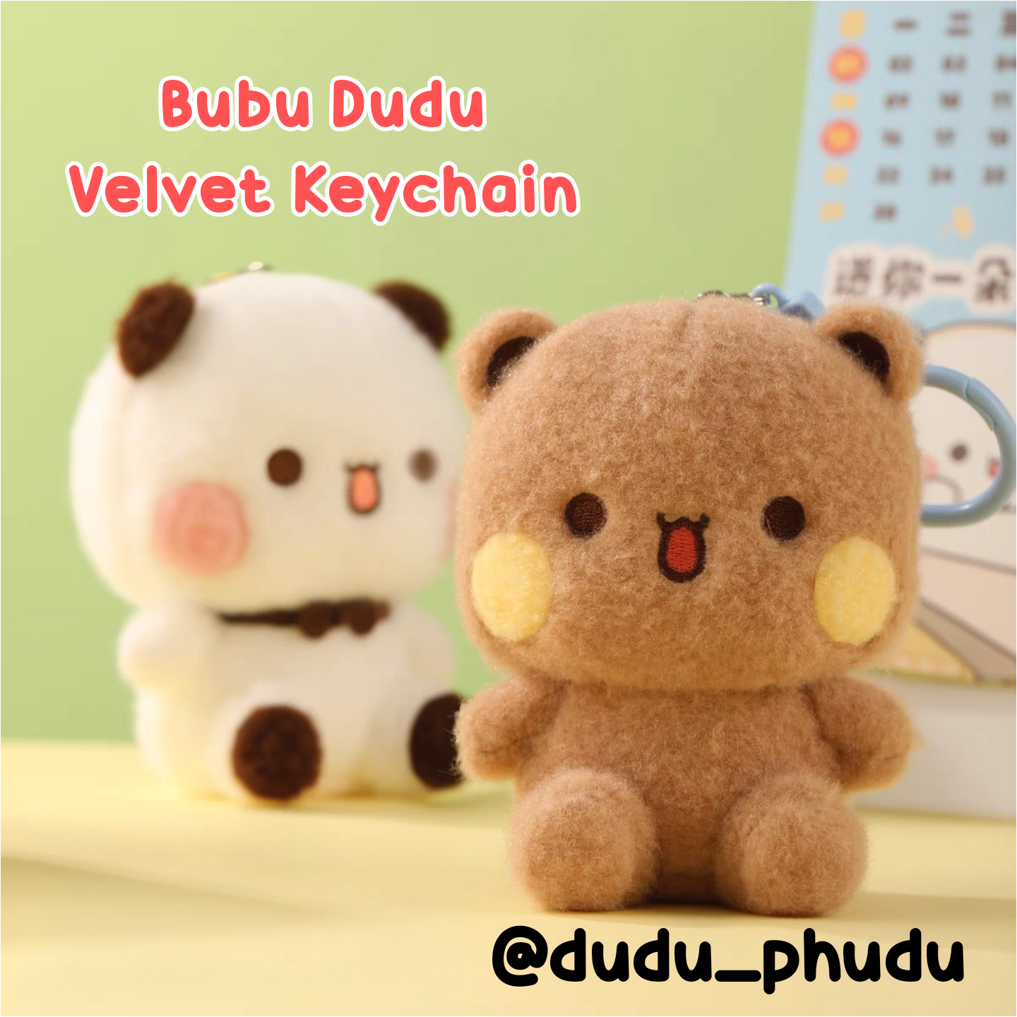 Cute Bubu Dudu Velvet Keychain 😍