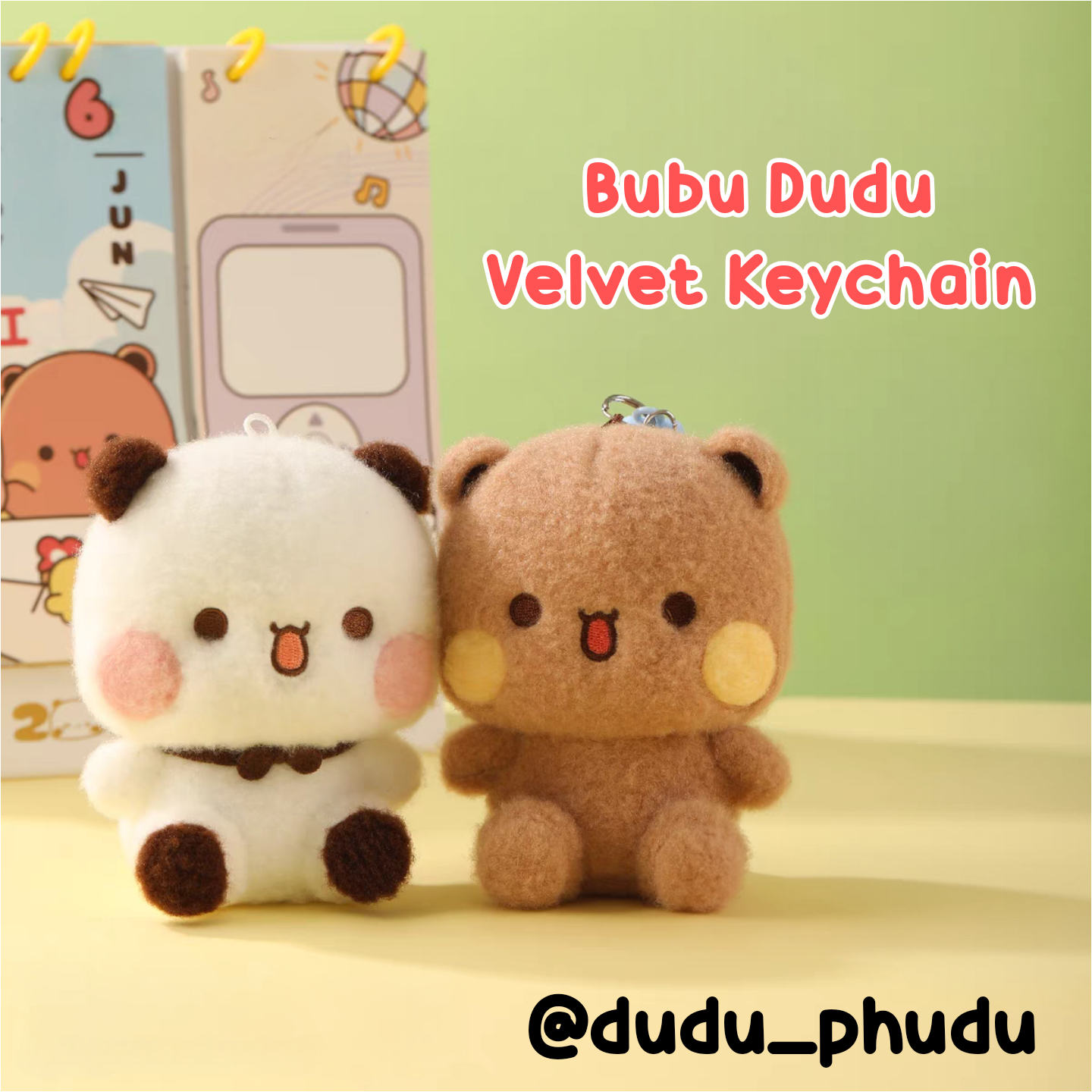Cute Bubu Dudu Velvet Keychain 😍