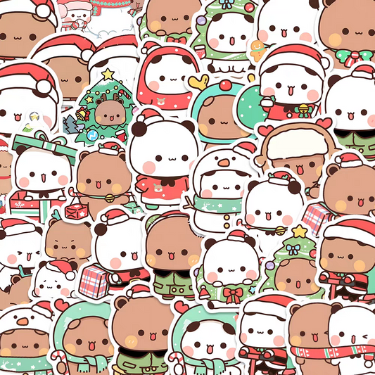 Cute Bubu Dudu Christmas Stickers 🎄 [ 54 Units ]
