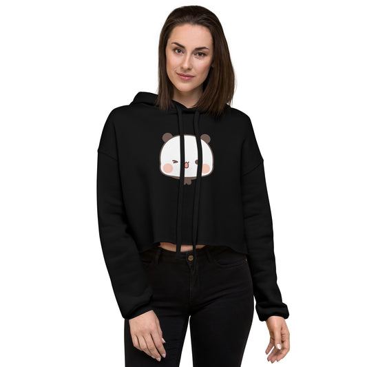 Naughty bubu cropped hoodie