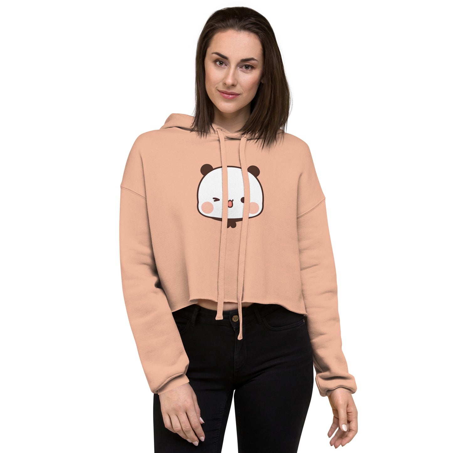 Naughty bubu cropped hoodie