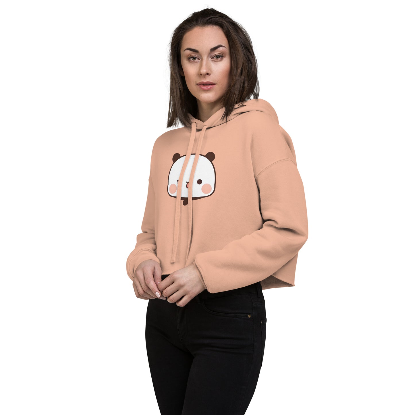 Naughty bubu cropped hoodie