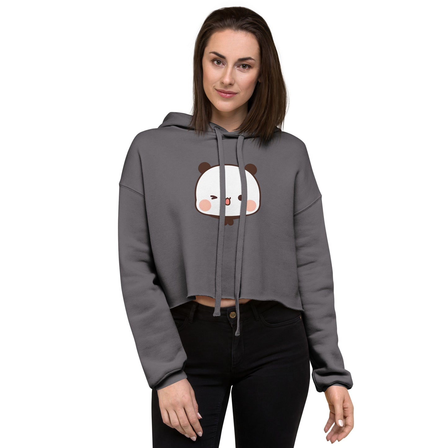 Naughty bubu cropped hoodie